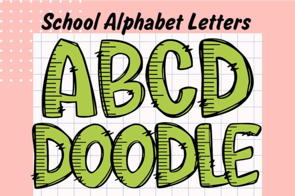 Back to School Doodle Alphabet Letters3: A Playful Toolkit for Custom Design