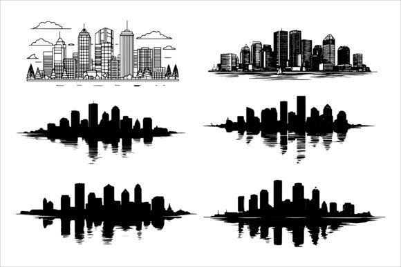 Capturing the Spirit of Beantown: The Classic Boston Skyline Vector Silhouette