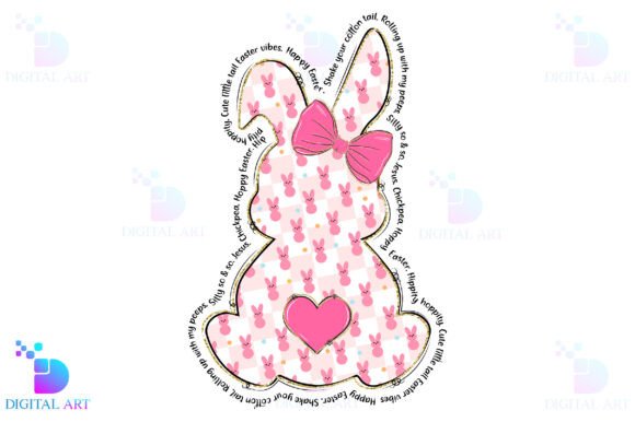 Coquette Easter Bunny PNG: Charming Easter Design