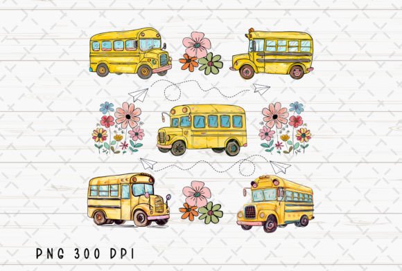 Creative Uses for School Bus Back to School Flowers PNG