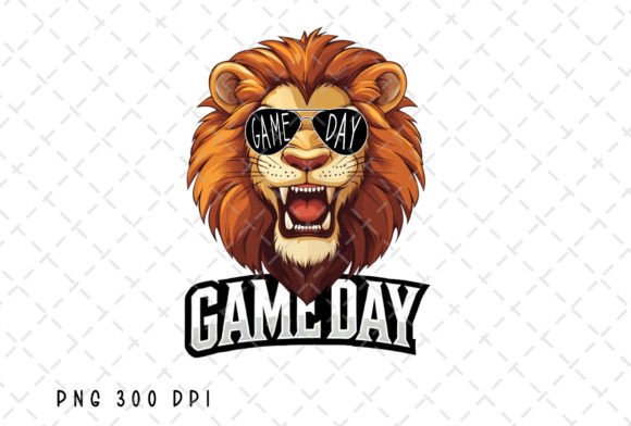 Game Day Lion Football Lions Mascot PNG for Your Projects