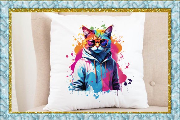 Hipster Cat in Sunglasses PNG: A Cool Design Asset for Your Projects