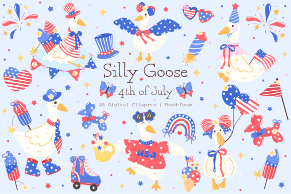 Silly Goose 4th of July Clipart: Unlocking Festive Branding Potential
