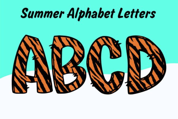 Summer Tiger Alphabet Sublimation PNG: A Roar of Creativity