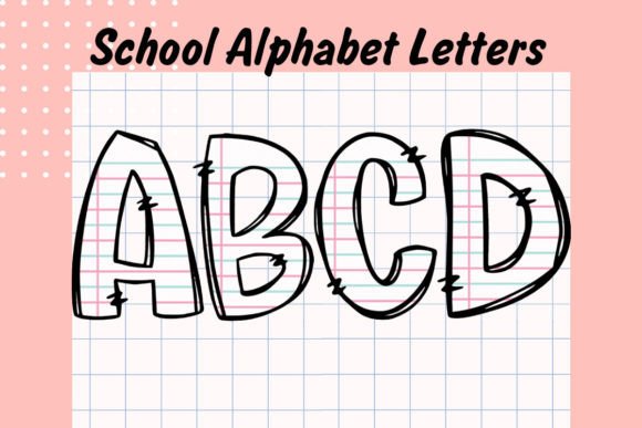 Teacher Alphabet School Doodle Letter8: Creative Design Assets