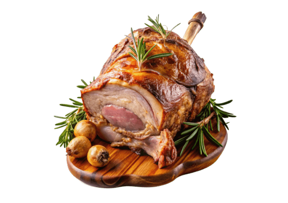 The Roasted Lamb Sheep Leg PNG Icon: A Design Asset for Culinary Creatives