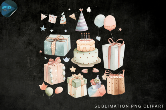 Unleash Creativity with Birthday Party Watercolor Clipart
