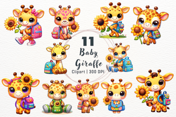 Watercolor Baby Giraffe Clipart: Designing with Whimsy